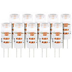 Luminea High-Power LED-Stiftlampe, G4, 1,2 W, warmweiß, 10er-Set Luminea LED-Stifte G4 (warmweiß)