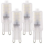 Luminea High-Power LED-Stiftlampe, G9, 2 Watt, 6400 K tageslichtweiß, 4er-Set Luminea LED-Stifte G9 (tageslichtweiß)