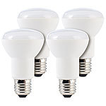 Luminea LED-Reflektor E27, R63, 8 W, 600 lm, tageslichtweiß 6.400 K, 4er-Set Luminea LED-Tropfen E27 R63 (tageslichtweiß)