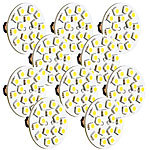 Luminea LED-Stiftsockellampe G4 (12V), 15 SMD LED ww, horizontal, 10er Luminea LED-Stifte G4 (warmweiß)