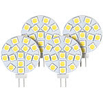 Luminea High-Power G4-LED-Stiftsockel mit SMD5050-LEDs, 3 Watt, weiß, 4er-Set Luminea LED-Stifte G4 (neutralweiß)