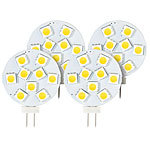 Luminea High-Power G4-LED-Stiftsockel, SMD5050-LEDs, G4, 1,8W, neutral,4er-Set Luminea LED-Stifte G4 (tageslichtweiß)