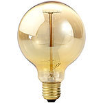 Luminea Vintage-Schmucklampe in Globe-Form, gitterförmiger Glühdraht, E27 Luminea Kohle-Filament-Tropfen E27 (warmweiß)