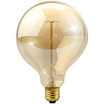 Luminea Vintage-Globe-Schmucklampe mit gitterförmigem Glühdraht, E27-Fassung Luminea Kohle-Filament-Tropfen E27 (warmweiß)