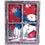 PEARL Holz-Schneemann-Bilderrahmen PEARL Weihnachts-Wandbilder