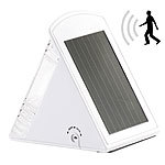 Luminea LED-Solar-Wandleuchte mit 2 LEDs und PIR-Sensor, IP44, tageslichtweiß Luminea LED-Solar-Außenlampen mit PIR-Sensoren (neutralweiß)