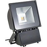 Luminea LED-Fluter 70 W, schwarz, IP65, Licht warmweiß Luminea Wasserfeste LED-Fluter (warmweiß)