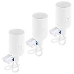 PEARL Baufassung im 3er-Set, E27 mit 2-poliger Lüsterklemme, Weiß PEARL Lampen Baufassung