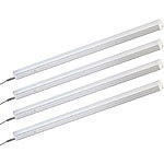 Luminea LED-Unterbauleuchte T5 60 cm mit Verb.-St. & -Kabel, 4er-Set Luminea LED-Unterbaulampen (warmweiß)