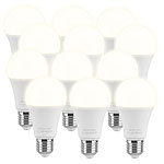 Luminea 12er-Set LED-Lampe, E27, 11 W (ersetzt 120 W), 1.350 lm, warmweiß Luminea