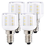 Luminea Mini-LED-Kolben, E14, A++, 3W, 360°, 260 lm, warmweiß, 4er-Set Luminea LED-Kolben E14 (warmweiß)