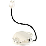 Lunartec LED-Leselicht zum Anklippen mit Akku für bis zu 7 Stunden Leuchtzeit Lunartec LED Leselampen