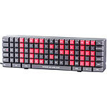 Lunartec Jumbo-LED-Wand- & Tischuhr im Tastatur-Design, Weck-Funktion Lunartec LED-Wand- und Tischuhren