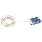 Lunartec LED-Lichterdraht mit 20 LEDs, weiß, 100 cm, batteriebetrieben Lunartec LED-Lichterdrähte