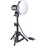 Somikon Fotoleuchten-Stativ aus Aluminium, höhenverstellbar bis 53 cm, E27 Somikon LED-Foto- & Videoleuchten