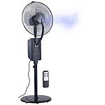 Sichler Haushaltsgeräte Höhenverstellbarer Standventilator mit Ultraschall-Sprühnebel, 80 Watt Sichler Haushaltsgeräte Sprühnebel-Standventilatoren