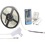 Lunartec LED-Streifen LX-500A, 5 m, RGBW, Outdoor, Netzteil & Fernbed. Lunartec LED-Lichtbänder Outdoor