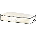 infactory Unterbettkommode mit Sichtfenster & Handgriffen, 100x48x18 cm, beige infactory Unterbett-Kommoden
