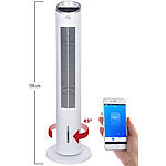 Sichler Haushaltsgeräte 3in1-WLAN-Luftkühler mit App, für Siri, Alexa & Google Assistant, 60 W Sichler Haushaltsgeräte