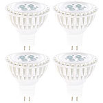 Luminea High-Power LED-Spot, GU5.3, warmweiß, 5 W, 320 lm, 4er-Set Luminea LED-Spots GU5.3 (warmweiß)