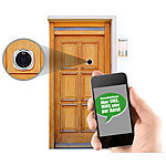 Somikon Digitale Türspion-HD-Kamera mit SIM-Karten-Steckplatz & Anruf-Funktion Somikon Türspion-Kameras mit Anruffunktion und SIM-Karte