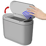 infactory Design-Abfalleimer mit Hand-Bewegungs-Sensor, 2 l, grau infactory Automatische Abfalleimer, klein