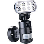 VisorTech HD-IP-Kamera m. LED-Flutlicht, 8 W, Bewegungsverfolgung, SD-Aufz., App VisorTech