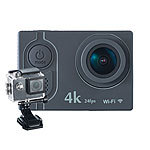 Somikon 4K-Action-Cam mit UHD-Video bei 24 fps, 16-MP-Sony-Sensor, IP68, WLAN Somikon UHD-Action-Cams