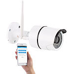 7links Wetterfeste WLAN-IP-Kamera mit Full HD 1080p und IR-Nachtsicht, IP66 7links Outdoor-WLAN-IP-Überwachungskameras