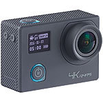 Somikon 4K-Action-Cam für UHD-Videos, 2 Displays, WLAN, 16MP-Sony-Sensor IP68 Somikon UHD-Action-Cams