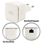 7links Mini-WLAN-Repeater WLR-350.sm mit Access-Point & WPS-Knopf, 300 Mbit/s 7links WLAN-Repeater