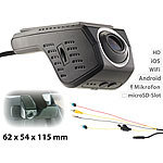 NavGear Unauffällige HD-Dashcam, G-Sensor, WLAN (Versandrückläufer) NavGear WLAN-HD-Dashcams mit App-Steuerungen
