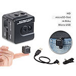 Somikon Ultrakompakte Micro-Videokamera mit HD-720p-Auflösung & LED-Nachtsicht Somikon Micro-Videokameras mit HD und Nachtsicht
