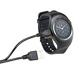 simvalley MOBILE 2in1-Uhren-Handy & Smartwatch für iOS & Android, rundes Display simvalley MOBILE Handy-Smartwatches mit Bluetooth für Android und iOS