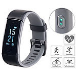 newgen medicals Premium-GPS-Fitness-Armband, XL-Touchdisplay, Puls, 18 Sportarten newgen medicals Fitness-Armbänder mit Herzfrequenz-Messung und GPS-Streckenaufzeichnung