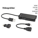 auvisio USB-HDMI-Videograbber für Videos bis Full HD (1080p), mit OTG-Adapter auvisio HDMI-auf-USB-Videograbber für PCs & Android Smartphones & Tablets