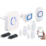 VisorTech 8-tlg. WLAN-Alarmanlage, Klingel, Alexa-kompatibel, bis zu 50 Sensoren VisorTech Alexa-kompatible WLAN-Alarmanlagen und Türklingeln