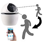 7links WLAN-IP-Überwachungskamera mit Objekt-Tracking & App, Full HD, 360° 7links WLAN-IP-Überwachungskameras mit Objekt-Tracking & App