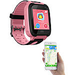 TrackerID Kinder-Smartwatch mit Telefon, Kamera, Chat- und SOS-Funktion, rosa TrackerID Kinder-Smartwatches mit GSM- & LBS-Tracking