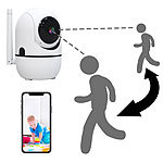 7links WLAN-IP-Überwachungskamera mit Objekt-Tracking & App, HD, 360° 7links WLAN-IP-Überwachungskameras mit Objekt-Tracking & App