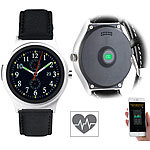 simvalley MOBILE Smartwatch mit Herzfrequenz-Messung, Bluetooth 4.0, für iOS & Android simvalley MOBILE Smartwatches mit Pulssensor für iOS & Android