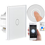 Luminea Home Control Touch-Lichtschalter, WLAN, kompat. zu Siri, Alexa & Google Assistant Luminea Home Control