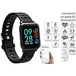 newgen medicals Fitness-Uhr, Blutdruck- & Herzfrequenz-Anzeige (Versandrückläufer) newgen medicals Fitness-Armband mit Blutdruck- und Herzfrequenz-Anzeigen, Bluetooth