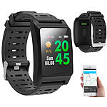 newgen medicals Fitness-GPS-Smartwatch, Herzfrequenz-Anzeige, Farb-Display, App, IP68 newgen medicals 