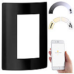 Luminea Home Control LED-Außenleuchte für Alexa & Google Assistant, 600 lm, schwarz Luminea Home Control WLAN-LED-Wandleuchten