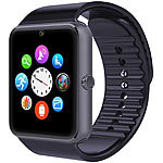 simvalley MOBILE Handy-Uhr & Smartwatch mit IPS-Display, Kamera, Bluetooth & App simvalley MOBILE Handy-Smartwatches mit Kamera und Bluetooth