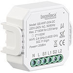Luminea Home Control 4er-Set WLAN-Unterputz-2-Kanal-Lichtschalter mit App & Sprachsteuerung Luminea Home Control