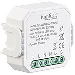 Luminea Home Control 4er-Set WLAN-Unterputz-Lichtschalter und -Dimmer, mit App Luminea Home Control