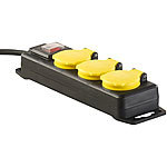 revolt 4er-Set schaltbare 3-fach-Outdoor-Steckdosenleisten, 3.680 Watt, IP44 revolt Schaltbare Outdoor-Steckdosenleisten