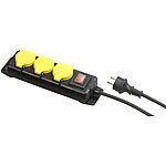 revolt Schaltbare 3-fach-Outdoor-Steckdosenleiste, bis 3.680 Watt, IP44 revolt Schaltbare Outdoor-Steckdosenleisten